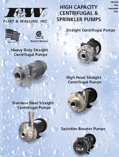 Flint & Walling SS centrifugal pumps